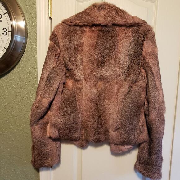 Y.a.r.n.s. vintage real fur cropped jacket coat women's size medium - Picture 7 of 10